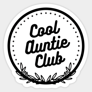 Cool Auntie Club Badge Sticker